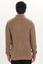 Men's Slim Fit slim fit zippered dark mink Mock Neck knitwear sweater - 6