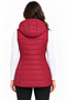 Women's Hooded Quilted Zipper Vest - 3