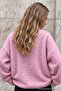 Wardrobe Essentials Pink V-Neck Extra Oversize Knitwear Sweater Twoaw27Kz00053 - 4