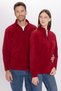 Unisex Standard Fit Anti-Pilling Non-Pilling Cold-Proof Burgundy Upright Bato Collar Fleece Sweatshi - 4