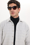 Men's Regular Fit Classic Cut Lumberjack Single Pocket Dobby Gray Winter Shirt - 6