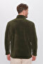 Unisex Relaxed Fit Anti-Pilling Cold-Resistant Khaki Stand Collar Fleece Sweatshirt - 6