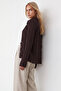 Bitter Coffee V-Neck Spanish Sleeve Ruffle Fabric Shirt Alc-X15404 - 5