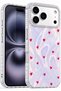 iPhone 17 Pro Max/18 Pro Max Case Glittering Love Series with Stone Camera Frame Heart Pattern Pearl Appearance Luxury Silicone