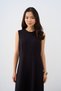 Women's Zero Sleeve Front Grass Detail Undergarment Dress Black - 7