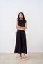 Women's Zero Sleeve Front Grass Detail Undergarment Dress Black - 4