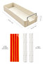 2-Pack Sliding Cabinet Organizer - Multi-Purpose Organizer Shelf Rail Pantry Kitchen Sliding Drawer - 5