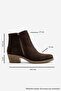 Jayer Brown Suede Genuine Leather Zippered Women's Heeled Boots - 5