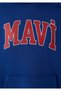 Logo Printed Hooded Navy Blue Sweatshirt 1600361-70758 - 7