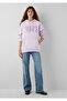 Logo Printed Hooded Purple Sweatshirt 1600361-70635 - 2