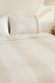 White Coll Rise 100% Cotton Linen Double Pique Set Beige - 9