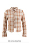 Petite Plaid Fitted Shirt with Gathered Sleeves Twoaw27Go00121 - 5