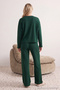 Zümrüt Yeşili Fitilli Örme Pijama Takımı THMAW21PT0684 - 5