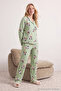 Green-Multicolor Panda Pattern Knitted Pajamas Set Thmaw26Pt00049 - 5