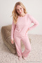 Pink 100% Cotton Polka Dot and Heart Knitted Pajama Set THMAW25PT00039 - 4