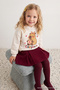Ecru Thick Girls' Plain Knitted Capybara Sweatshirt Tkdaw27Sw00028 - 3