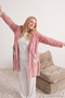Powder Belted Animal Figure Pocketed Wellsoft Winter Knitted Dressing Gown Thmaw21Sb0010 - 2