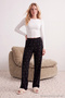 Black-White 2-Pack Heart Fleece Winter Knitted Pajama Bottoms Thmaw25Pj00004 - 4