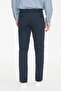 Men's Navy Blue Canvas Non-Marking Slim Fit Slim Fit Side Pocket Flexible Casual Trousers - 10