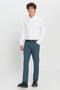 Men's Petrol Non-Marking Slim Fit Slim Cut 5 Pocket Cotton Canvas Flexible Casual Trousers - 9
