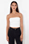 Black-Ecru 2'Li Paket Fitted Crop Stretchy Knitted Blouse Twoss24Bz00600