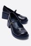 Luanda Navy Blue Strappy Women's Thick Heeled Mary Jane Shoes