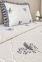 Ruffle Artemis Embroidered Chenille 2-Piece Single Bedspread Gray - 2