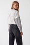 Women's Black Striped Blocky Double-Breasted Shirt Alc-X15793 - 5