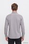 Men's Gray Breathable Flexible Cotton Tailored Slim Fit Button-Down Collar Knitted Shirt - 6
