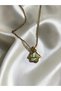 Gold Color Blue Opal Star Saturn Steel Figure Pendant - 2