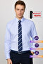 Men's Slim Fit Slim Fit Long Sleeve Non-Iron No-Iron Blue Shirt
