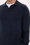 Slim Fit Slim Fit Polo V-Neck Navy Blue Men's Knitwear Sweater - 5