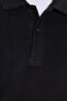 Men's Regular Fit Classic Cut Thessaloniki Fabric Black Polo Collar Sweatshirt - 4