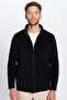 Unisex Standard Fit Full Zip Anti-Pilling Cold-Resistant Black Fleece Cardigan - 7