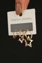 Steel Yellow Color Zircon Stone Star Dangle 3-Piece Women's Earring Set
