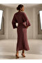 Women's Knitwear Long Dress Bat Sleeve - 4