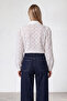 Women's White Guipure Woven Premium Shirt ALC-X4366 - 6