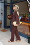 Women's Side Tie Suit Brown - 3