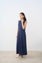 Women's Zero Sleeve Front Grass Detail Undergarment Dress Navy Blue - 4