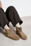 Nemesis Rome Beige Suede Genuine Leather Flat Sole Plush Lined Women's Ankle Boots