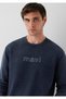 Logo Printed Navy Blue Sweatshirt 0S20102-70489 - 2