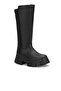 Ds Hera Black Stretch Women's Heeled Zippered Stretch Boots Casual Shoes Winter Boots