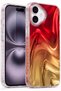 iPhone 17 Case Flame Sparkle Wave Pattern Elegance Elevated Camera Surround Silicone Cover - 2