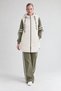 Inflatable Vest with Hat Beige