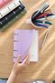 Ringo 2027 Weekly Agenda A5. Vegan Leather Flexible Cover Ivory 80Gr. Inside Can Be Changed-Lila - 2