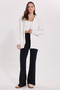Women's oversized wide cut 100% cotton hooded zippered pocket ecru sweatshirt - 3