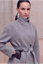 Trendyol Studio Antrasit Dik Yaka El Yapımı Yüksek Yün İçerikli Oversize Midi Kaban TWOAW27KB00052 - 3