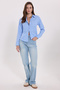 Women's Slim Fit Long Sleeve Striped Blue Shirt - 3