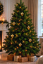 6-Piece 6 cm Christmas Pine Tree Ornament with Spinning Top Figure - 3