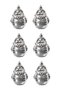 6-Piece 8.5 cm Christmas Pine Tree Ornament with Santa Claus Figure - 3